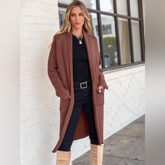 NWT Chestnut Brown Coatigan - Picture 6 of 10